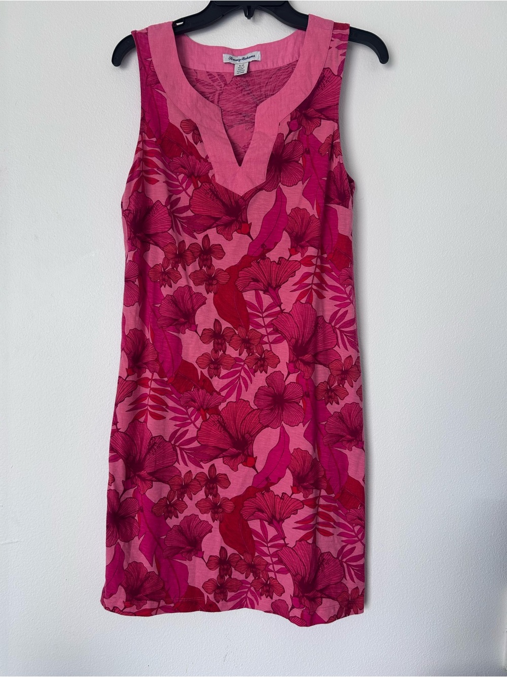 NWOT Tommy Bahama Women’s Island Zone Pink Red Floral Sleeveless Dress Size S